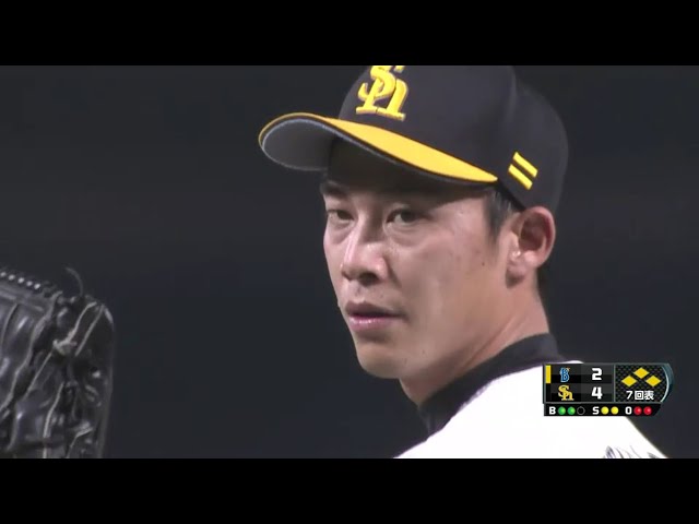 【7回表】粘り勝ち!! ホークス・岩嵜 満塁ピンチしのいだ!! 2016/6/9 H-DB