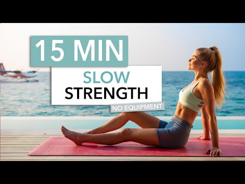 Фитнес 15 MIN SLOW STRENGTH, Full Body — on the floor, no standing up, low impact I Pamela Reif