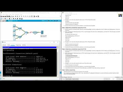 17.7.7 Packet Tracer - Troubleshoot Connectivity Issues