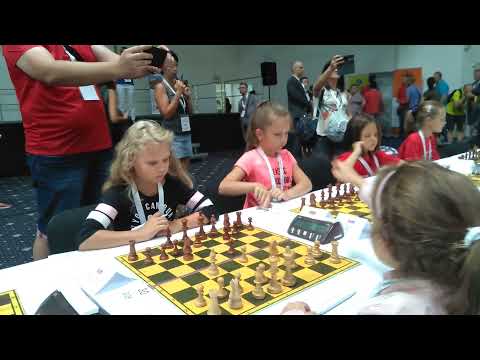 Smilevska Nade - Koscelnikova Monika | Round 3 | European Youth Chess Championship | Bratislava 2019