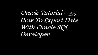 Oracle SQL Developerでクエリ結果をcsvにエクスポートするには?
