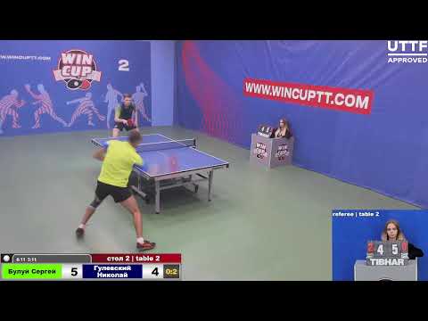 Булуй Сергей 0-3 Гулевский Николай Турнир Восток 4  WIN CUP 11.09.2021. Прямой эфир Зал 2.