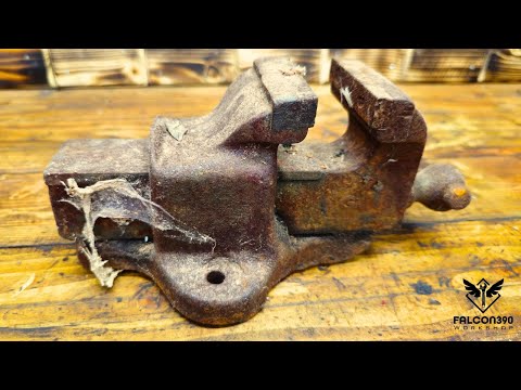 Very rusty vice restoration. Vice Handy Model no G. 1