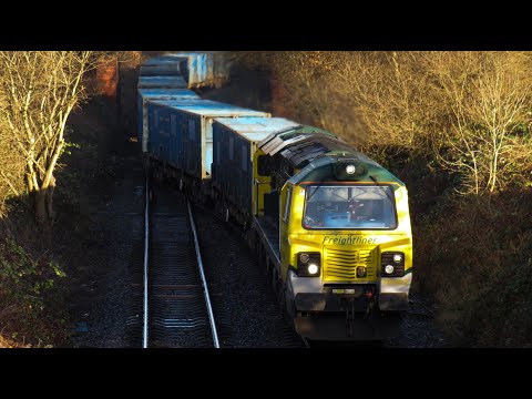Freightliner Class 70 No. 70002 on 6F33 Bredbury - Runcorn Folly Lane on 15.12.20 - HD