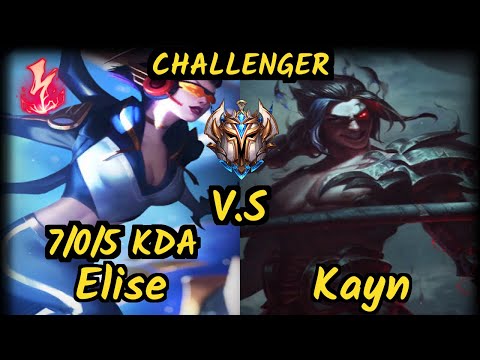 PNG Bgob (ELISE) vs KAYN - 7/0/5 KDA JUNGLE CHALLENGER GAMEPLAY - BR