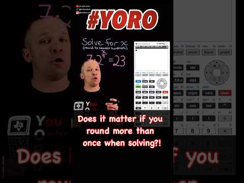You rounding once, or throughout?! #maths #ti84 #yoro #logarithms #exponents #algebra2 #teacher #tip