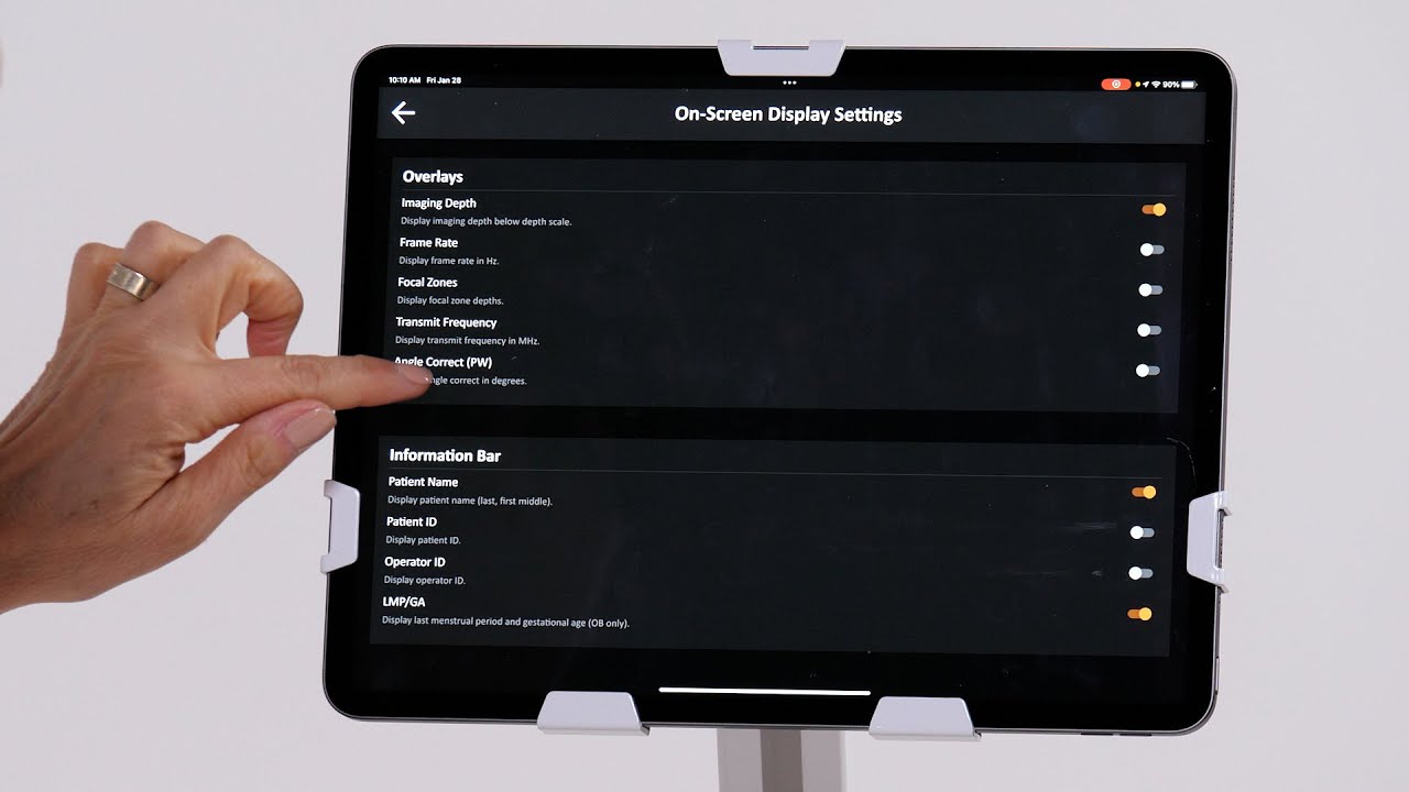 Clarius App Settings