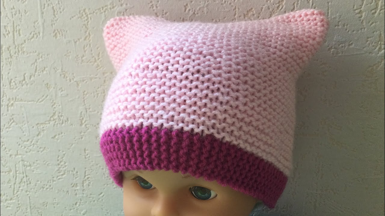 Tuto tricot facile bonnet carré pour bébé naissance à 6mois