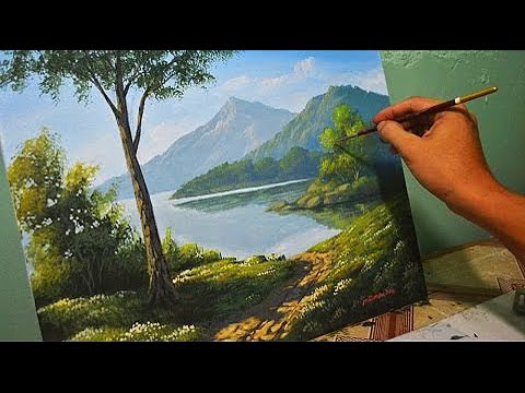 acrylic painting landscape tutorials by john magne lisondra