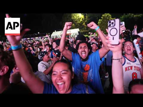 Fans celebrate after Knicks make record comeback and take 3-1 NBA Finals lead