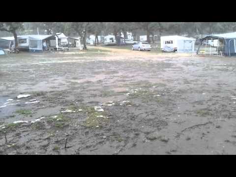 Camp Ulika.Schweres Gewitter mit Starkregen 28.08.2013