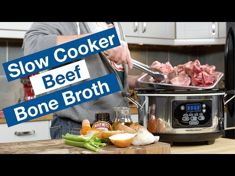 🔵 Slow Cooker Beef Bone Broth Recipe "48 Hour"