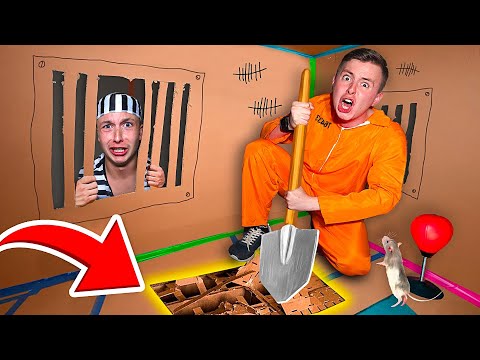 KDO UTEČE Z KARTONOVÉHO VĚZENÍ? 😱😬 **challenge**