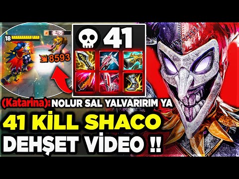 EFSANE SHACO VİDEOSU !! 41 KİLL 48 KARAHASAT !! SHACO ORMAN !!