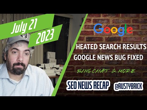 Resumen de video de noticias de búsqueda: actualizaciones de clasificación de Google, error de indexación de noticias, contenido de IA, confianza, premios, experiencia de página, enlaces, chat relacionado y Bing