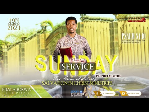 SICM-SUNDAY LIVE SERVICE WITH PROPHET V.C ZITHA - 19TH MARCH 2023