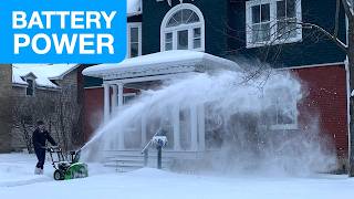 8 Reasons Battery is Better than Gas Snowblower by Home Improvement Woodworking - Greenworks 2-stage