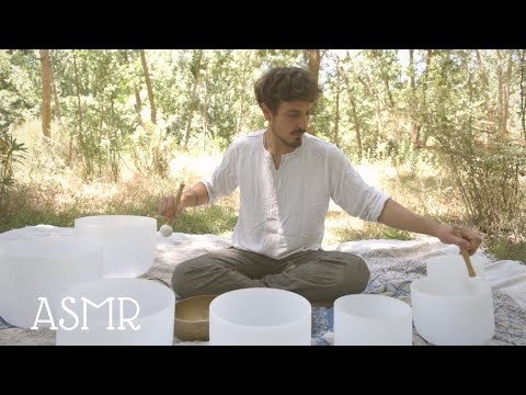 ᴀꜱᴍʀ 🌿 Meditación Susurrada + Baño de cuencos de CUARZO