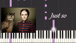 Just so - Agnes Obel piano tutorial (Synthesia) 100%
