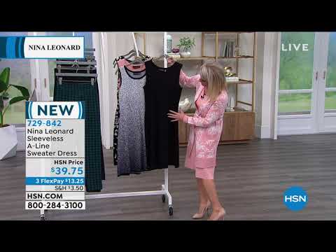 Nina Leonard Sleeveless ALine Sweater Dress