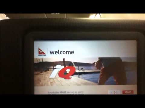 Interior of Qantas A380 from seat 77K