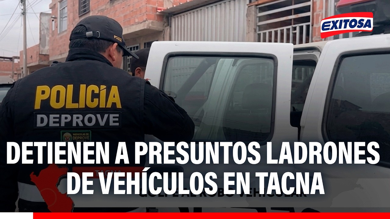 🔴🔵 Policía Nacional detiene a cuatro presuntos ladrones de vehículos en Tacna