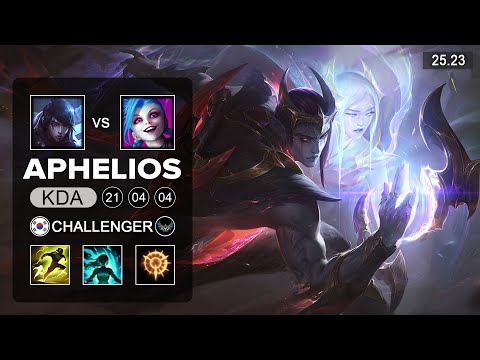 Aphelios vs Jinx ADC - KR Challenger - Patch 25.23 Season 15