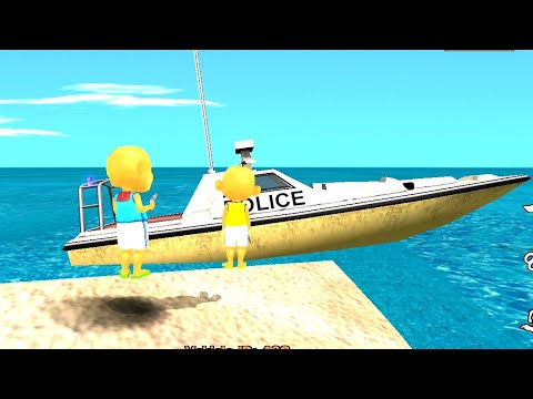 Not Going Home, Upin and Ipin Continue Playing Police Ship at Sea😂 Nuary TV♥️