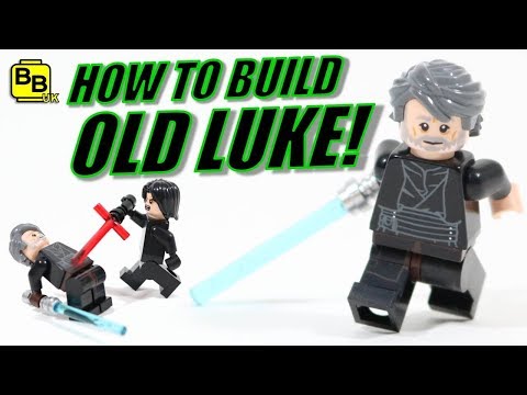 HOW TO BUILD LEGO STAR WARS OLD LUKE MINIFIGURE CREATION! Video