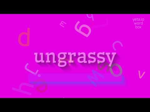 How to say "ungrassy"! (High Quality Voices)