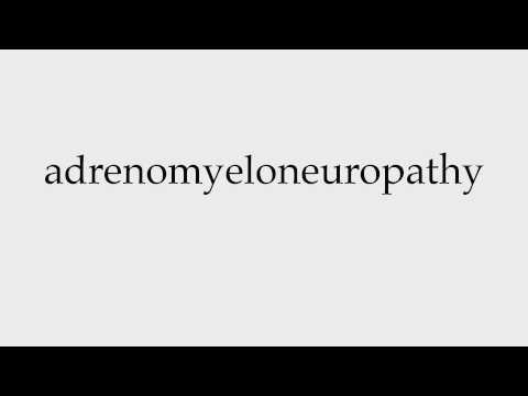How to Pronounce adrenomyeloneuropathy