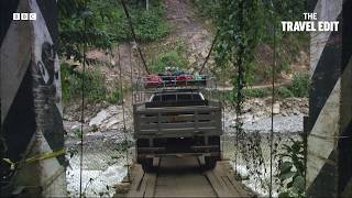 Terrifying Bridge Crossing in Peruvian Amazon | World's Most Dangerous Roads | The Travel Edit
