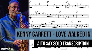 Kenny Garrett's Perfect One Chorus Solo on "Love Walked In" | Alto Sax Solo Transcription (Eb)