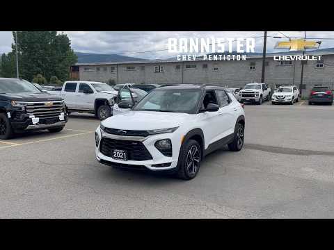 2021 Chevrolet TrailBlazer AWD 4dr RS in White for sale at Bannister Chevrolet Penticton in Penticton, BC