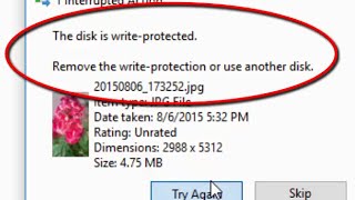 How to Fix The disk is write-protected. Remove the write-protection or use another disk Windows 10