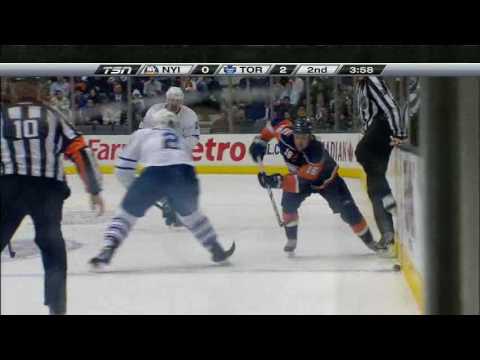 Luke Schenn HUGE HIT on Jon Sim!!!       December 9 2009