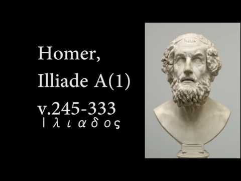 The Iliad, in ancient greek restituted pronunciation, Chant I, (4/6)