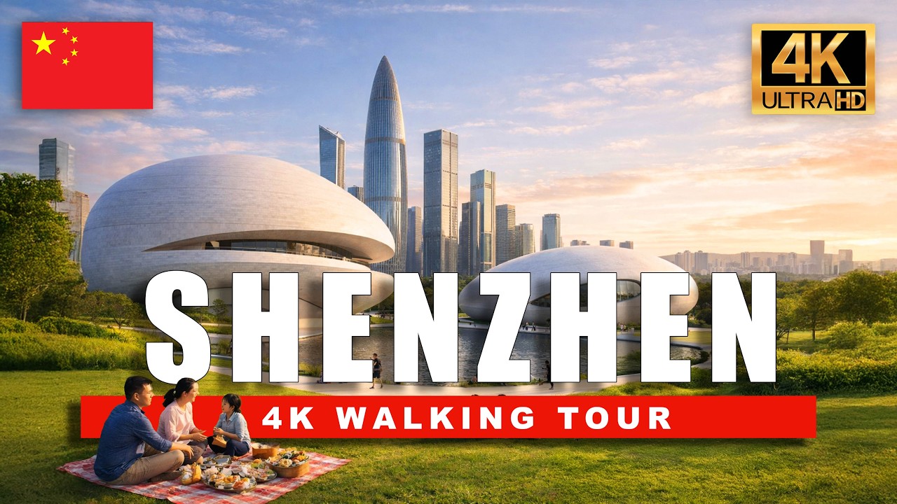 Immersive street-level walking tour through 4K China The MOST Futuristic City 🇨🇳, China, showcasing authentic urban landscapes, local architecture, and the vibrant atmosphere of the city's neighborhoods