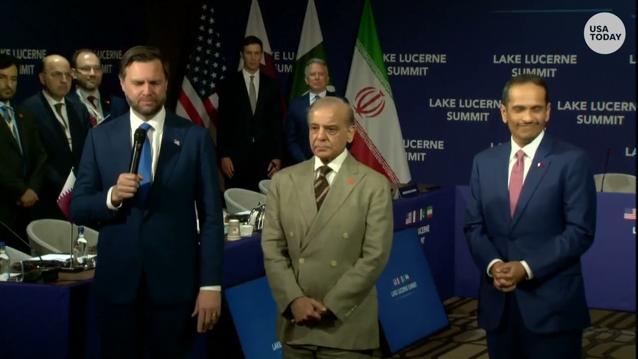 At Iran peace talks, VP Vance, Pakistan PM Sharif, thank Trump for leadership & Middle East vision
