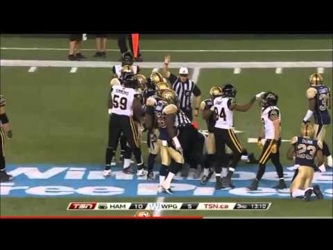 CFL 2014 Week 14 Hamilton TiCats at Winnipeg Blue Bombers TSN Sucks Game