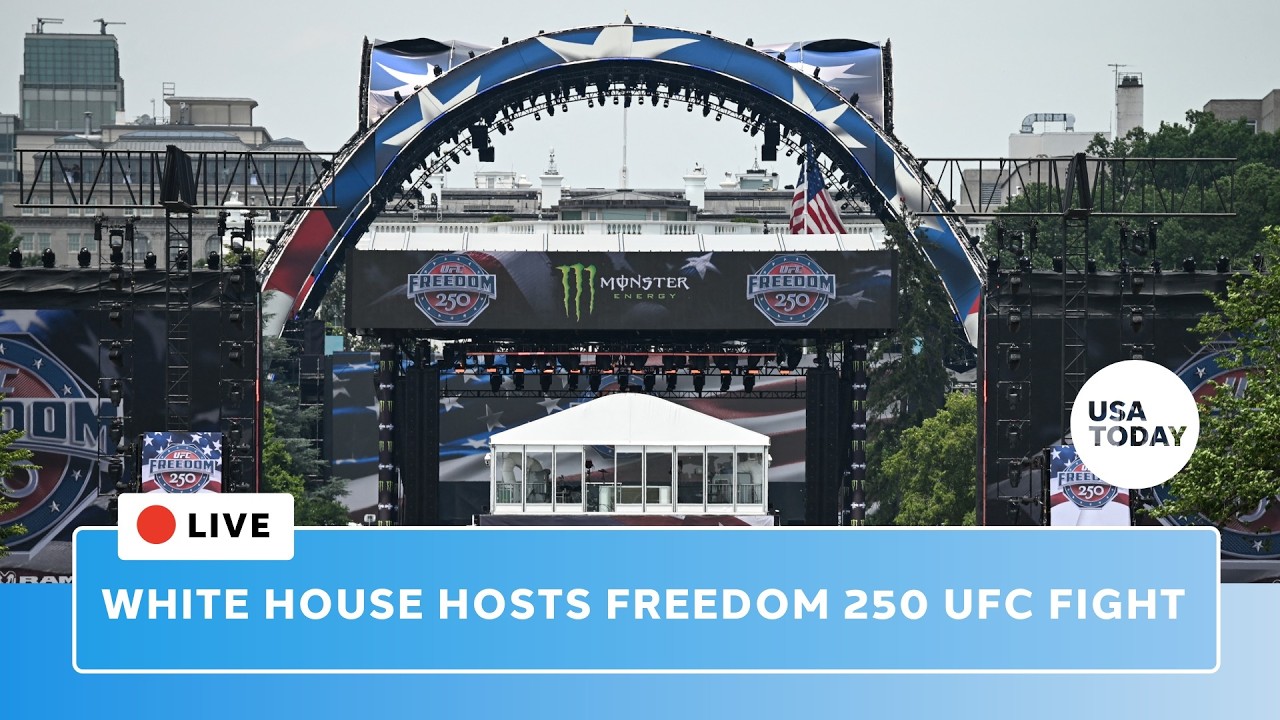 Live: Trump White House hosts UFC Freedom 250 fight on South Lawn in Washington, DC