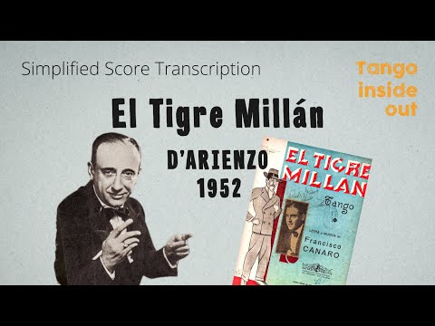 El Tigre Millán | D'Arienzo 1952 | Animated Score with Melody, Contracanto, Rhythmic Base & Bridges