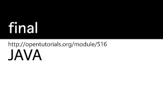 Java - final