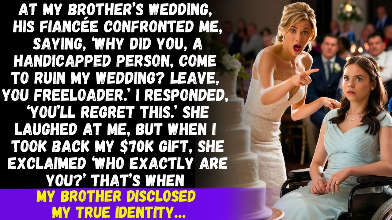 At my brother's wedding, his fiancée kicked me out. But she got shocked when I revealed my identity