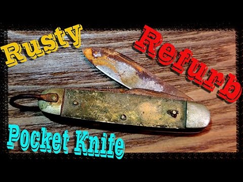 Vintage Rusty Pocket Knife Restoration (Bought for $ 1.00 at the Flea-market)