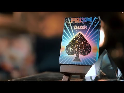 PRISM DUSK PLAYING CARDS video CC - cool Navy Blue deck of cards w/ shiny gloss ink + Prismatic Box