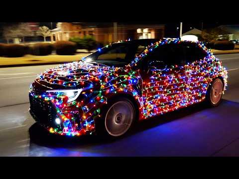 I put 1,000 Christmas lights on my car