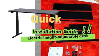 Sku 1200378  How to Install an Electric Standing Desk Factory Setup Tutorial