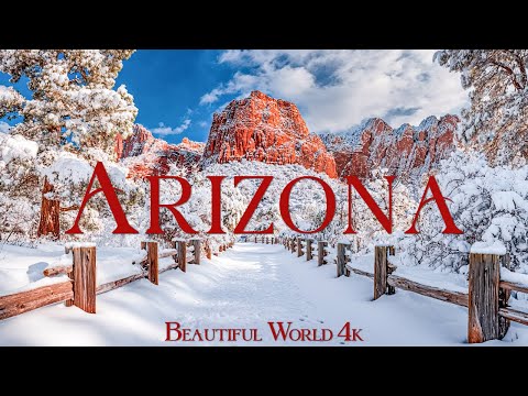 Arizona 4K | Winter Wonderland of Red Rocks, Pine Forest Snow and Holiday Atmosphere