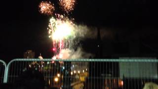 aberdeen new year firework display over union st bridge 2013